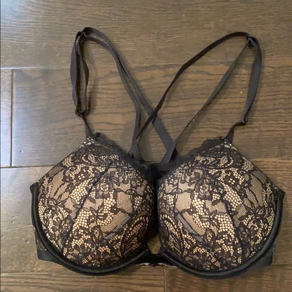 Victoria’s Secret Black Lace Bombshell Push Up Bra